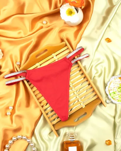 Vista 25 de Ropa interior con purpurina transpirable con encaje sexy para mujer