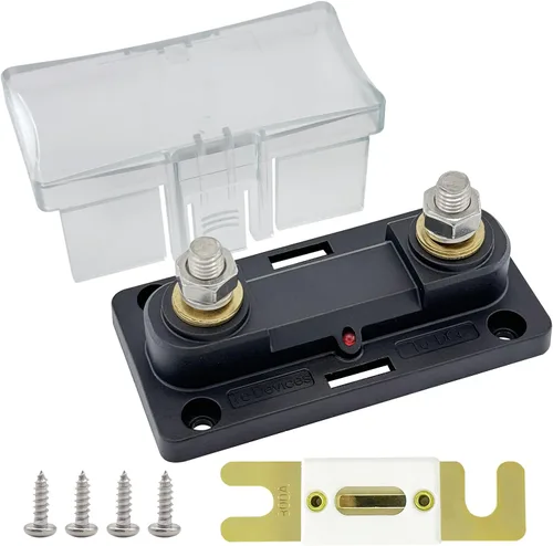 Vista 7 de Ampper - Soporte para fusibles ANL de 12 a 24 V, caja de fusibles MANL en línea de 2 vías para inversor de amplificador de audio de automóvil y más