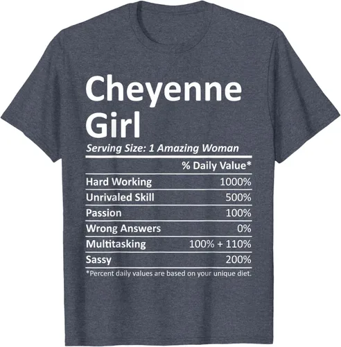 Vista 34 de CHEYENNE GIRL WY WYOMING - Camiseta divertida de regalo de City Home Roots USA, Negro, S