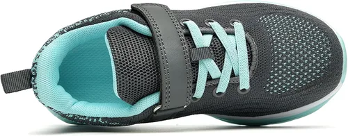 Vista 3 de DNOEKW Zapatos deportivos para correr para niños y niñas, tenis para caminar al aire libre, atléticos, gimnasio, ligeros, transpirables