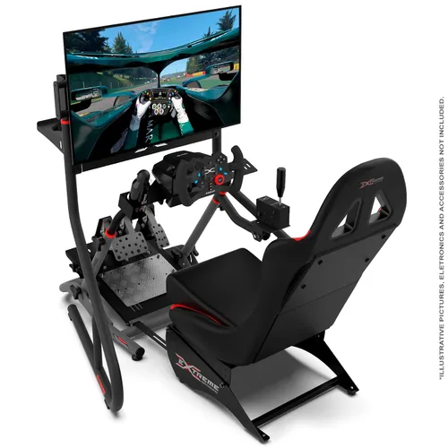 Vista 3 de Extreme Sim Racing Wheel Stand Cockpit SGT Racing Simulator - Nardo Gray Edition For Logitech G25, G27, G29, G920, G923 Thrustmaster and Fanatec