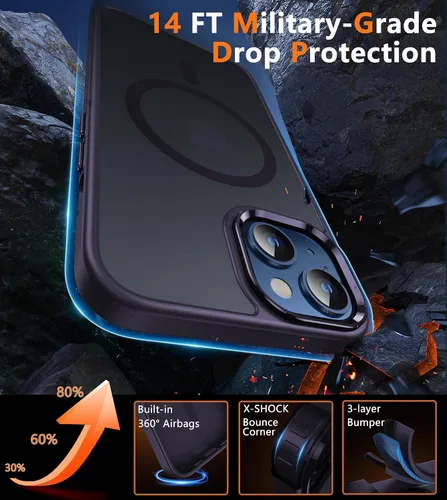 Vista 285 de FNTCASE Funda para Motorola Moto G-Stylus-5G-2025: Funda magnética translúcida mate a prueba de golpes para Moto G Stylus 2026, funda protectora