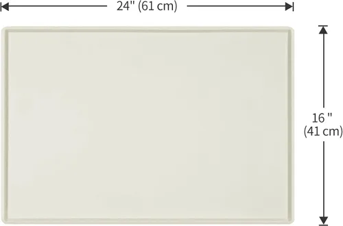 Vista 5 de Mantel individual de silicona para cuencos para comer para perros y gatos, impermeable, antideslizante. Tamaño: (18.5 x 11.5 pulgadas) borde elevado