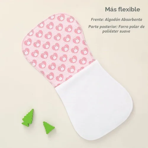 Vista 5 de Paquete de 6 paños de algodón para eructos extra absorbentes y suaves para bebés niños y niñas