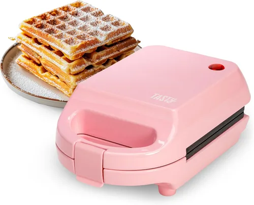 Vista 10 de Tasty Mini - Gofrera antiadherente, perfecta para gofres individuales, hash browns, brownies y más, resultados rápidos, fácil de limpiar, 600W, Agua