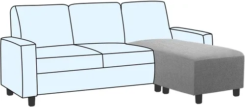 Vista 77 de H.VERSAILTEX Funda Deslizable para Otomana Rectangular Ajuste de Longitud 29"-34" Reposapiés Fundas Deslizables para Sofá Funda para Taburete