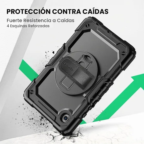 Vista 7 de SEYMAC Funda protectora resistente a prueba de golpes para Samsung Galaxy Tab A9 de 8.7 pulgadas 2023 (SM-X110/X115/X117), resistente a prueba