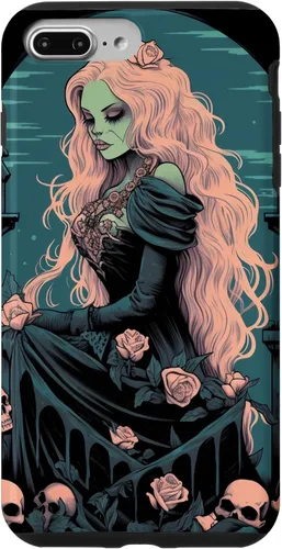 Vista 12 de Funda para iPhone 16 Gothic Girl Pastel Goth Wiccan Pagan Anime Nu Goth Grunge