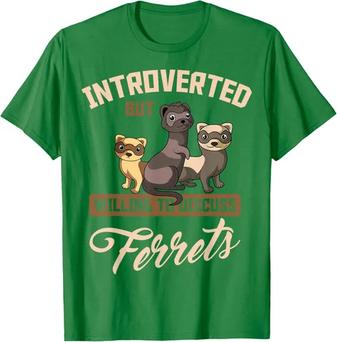 Vista 58 de Camiseta para amantes de los animales de los hurones, Negro, S