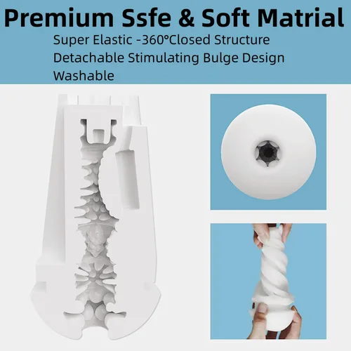 Vista 2 de Masturbador masculino automático, masturbadores masculinos eléctricos con 4 modos de succión y 9 modos de vibración, juguete sexual masculino