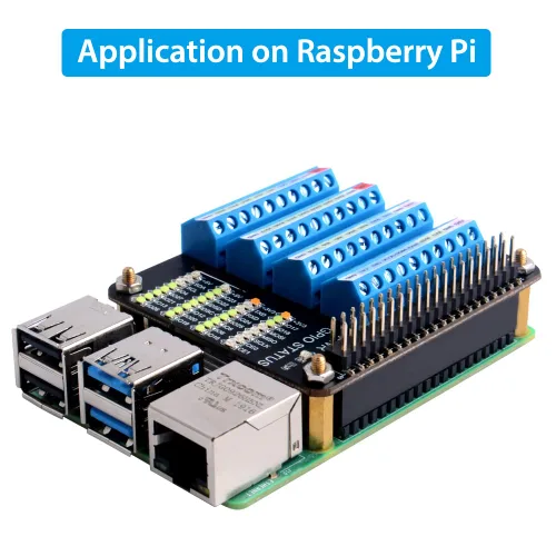 Vista 5 de GeeekPi GPIO - Bloque de terminales de tornillo para Raspberry Pi, módulo de ruptura de placa de expansión GPIO con LED de estado GPIO