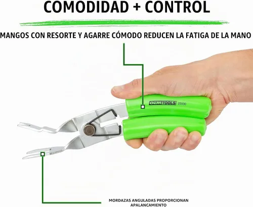 Vista 3 de OEMTOOLS 25930 Alicates de clip para panel y recorte, herramienta de extracción de sujetadores automotrices