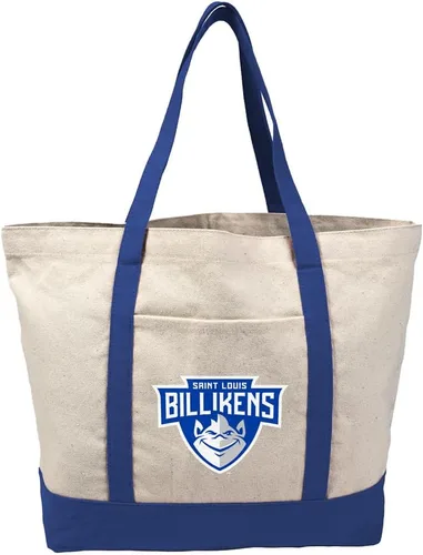Vista 323 de Campus Lab Bolsa de lona con logotipo primario colegiado con bolsillo externo, bolsa de hombro reutilizable para ir de compras, playa Águilas A&m