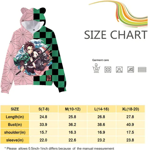 Vista 3 de Sudadera con capucha para jóvenes de anime, unisex, con estampado 3D, para niños y niñas
