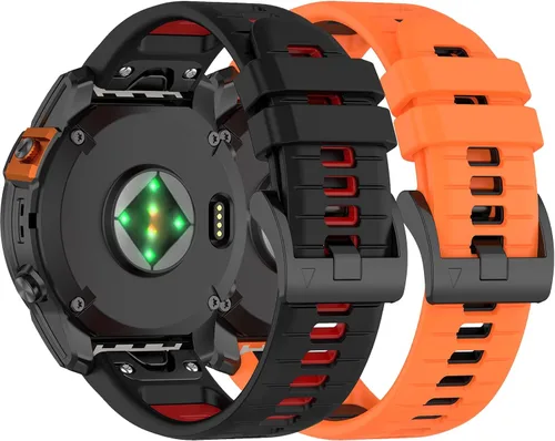 Vista 9 de Correa deportiva de silicona transpirable compatible con Garmin Approach S70 de 1.65 pulgadas, 1.77 pulgadas, Forerunner 570 de 1.65 y 1.77