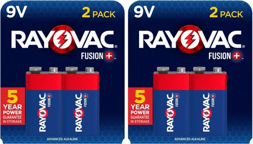 Vista 8 de Rayovac Baterías Fusion 9V (paquete de 2), pilas alcalinas de 9 voltios