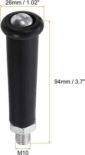 Vista 2 de uxcell Manijas de sujeción con abrazadera Perillas de tornillo Mango M10x15mm Roscado Plástico Metal Manija Giratoria Grip