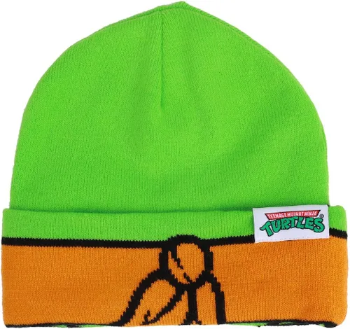 Vista 2 de Bioworld TMNT Rolldown Mikey - Gorro de malla para adultos, color verde, Verde