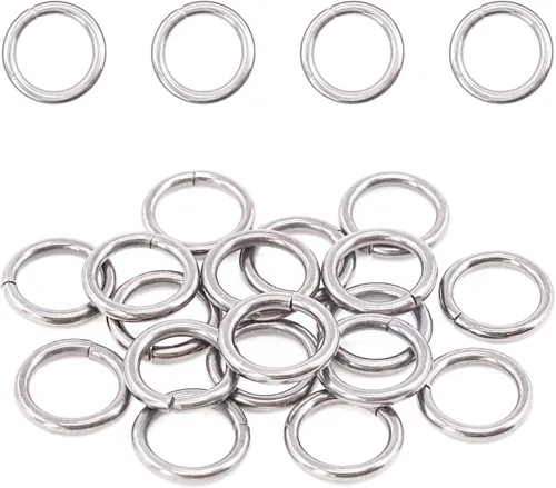 Vista 12 de Swpeet 60 anillos de metal multiusos de bronce resistentes de 3/2 pulgadas a 1.496 in para bolsas de hardware, anillos de mano, accesorios