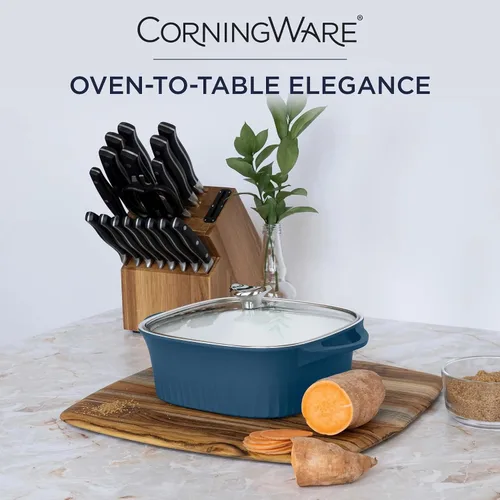 Vista 2 de CorningWare QuickHeat - Tostador de aluminio fundido de 3.2 cuartos de galón con tapa e interior de cerámica antiadherente, ligero y rápido