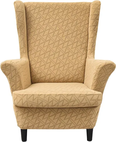 Vista 31 de HZDHCLH Fundas para silla de ala de 2 piezas, fundas de silla de ala de elastano elásticas para sillón del salón, fundas lavables para sofá