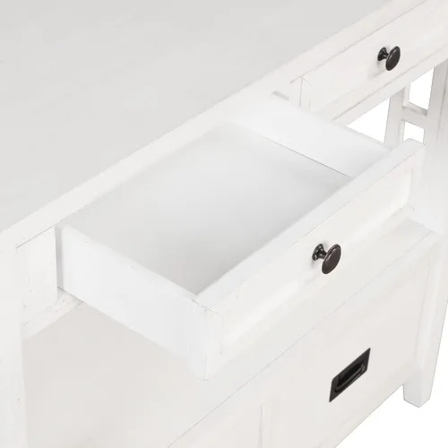Vista 9 de Mesa de sofá de entrada con 4 cajones de almacenamiento grandes para entrada, sala de estar, dormitorio, pasillo, cocina, mesa auxiliar de sofá