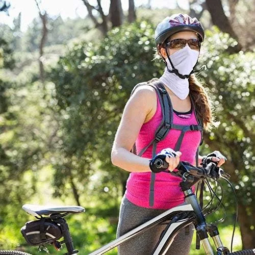 Vista 6 de Polaina para el cuello con protección solar y contra el polvo, transpirable, elástica, para el verano, ciclismo, senderismo, pesca