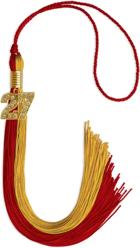 Vista 94 de Endea Graduation Borla de doble color con dije dorado (negro/oro brillante, 2022)
