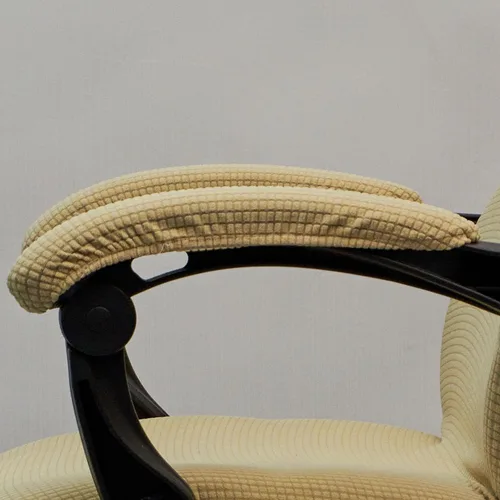 Vista 6 de Melaluxe 2 fundas de poliéster extraíbles para reposabrazos de silla de oficina (beige)