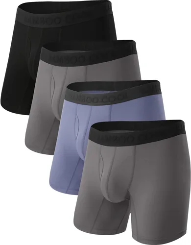 Vista 14 de BAMBOO COOL Men's Cooling Underwear Ultra Soft Breathable Boxer Briefs Pack