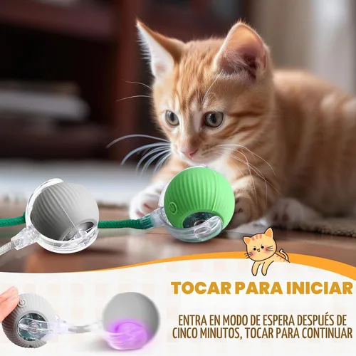 Vista 4 de WinnerWhy Paquete de 6 bolas interactivas para gatos de 360° automáticas, nuevas bolas interactivas recargables regalos para amantes de los gatos