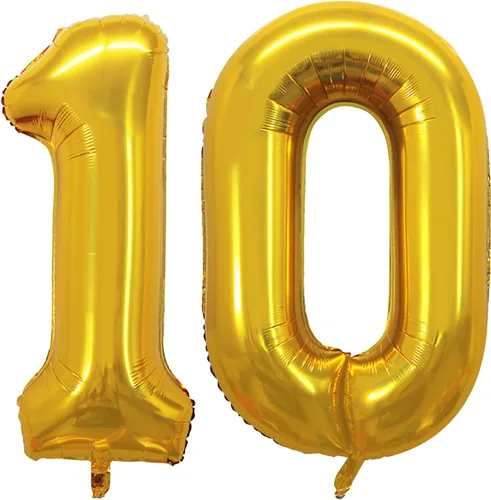 Vista 354 de Goer, conjunto de globos de papel aluminio para decoraciones de cumpleaños, globos de las letras de feliz cumpleaños y de números Oro