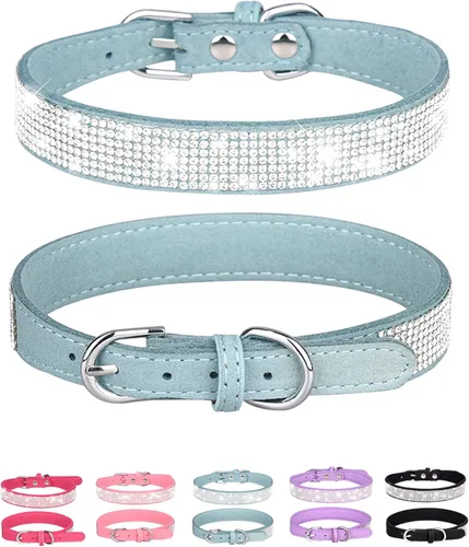 Vista 10 de Collar de perro Petank para perros pequeños, medianos y grandes, collar de perro pequeño para perras, collares de perro para niñas con brillo