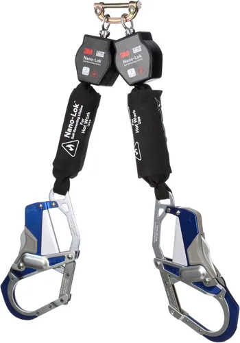Vista 4 de 3M DBI-SALA Nano-Lok - Línea de vida autoretráctil con conexión rápida 3100572, red, gancho de agarre cómodo, 6 pies