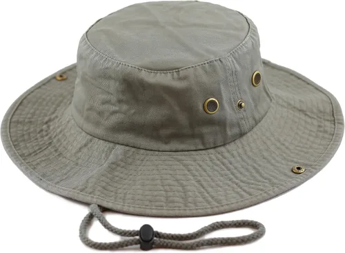 Vista 15 de The Hat Depot - Sombrero de safari, de algodón lavado a la piedra, de ala ancha, plegable, doble cara y sombrero de pesca