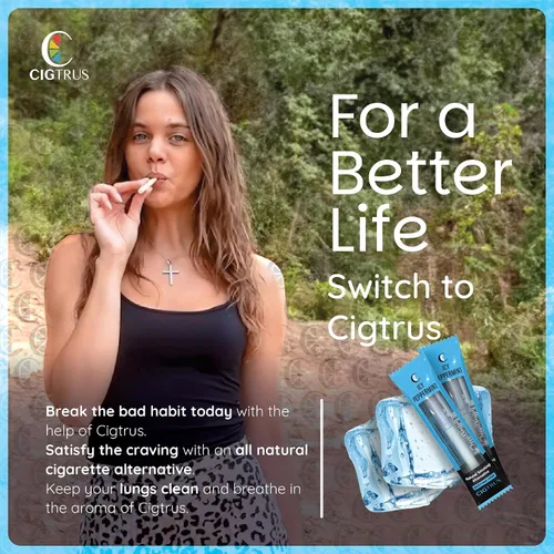 Vista 2 de Cigtrus Inhalador sin humo para dejar de fumar, natural, sin nicotina, sin vapor y no eléctrico, ayuda a frenar los antojos y la fijación oral, 1