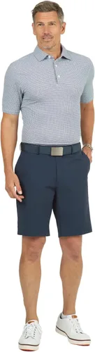 Vista 3 de IBKUL Polo de manga corta para hombre con protección solar UPF 50+ Icefil Cooling Circle Grid Print 94150 (ajuste moderno)