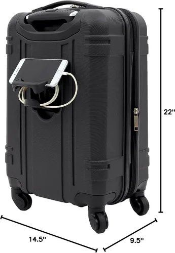 Vista 10 de Wrangler Equipaje de mano rígido astral de 20", Negro -, Equipaje de mano rígido astral de 20