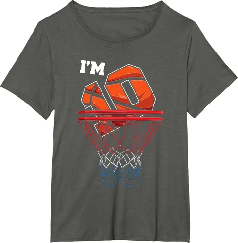 Vista 93 de Camiseta de regalo de cumpleaños con red de baloncesto de 10 años, Negro
