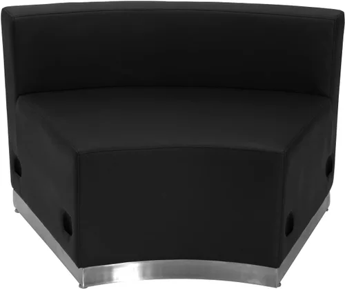 Vista 6 de Flash Furniture Hercules LeatherSoft - Juego de recepción, color negro, 3 piezas Construcción duradera, uso comercial