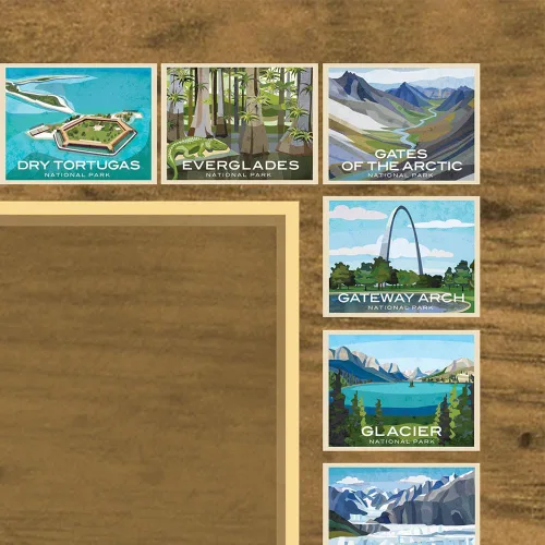 Vista 5 de Map Your Travels National Park Travel Quest - Póster de mapa para rascar Incluye herramienta para rascar (16 x 28 pulgadas) ACTUALIZADO OTOÑO 2024
