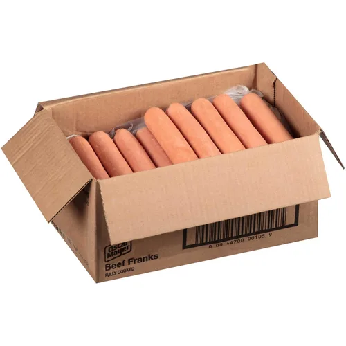 Vista 3 de Oscar Mayer Franks de carne congelada, perros calientes completamente cocidos, paquete a granel de 10 libras - 1 cada uno