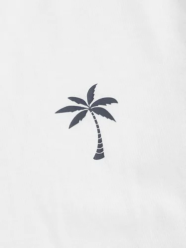 Vista 18 de GORGLITTER Conjunto de 2 piezas de camiseta gráfica de manga corta para hombre, estampado hawaiano con cordón y pantalones cortos