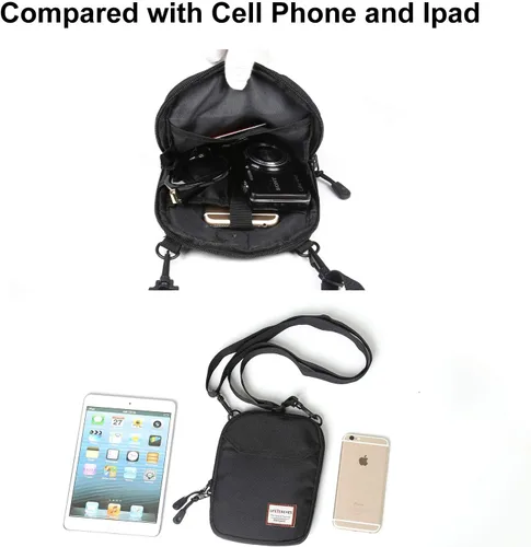 Vista 6 de Bolso bandolera pequeño para hombre, mini bolso de mensajero para teléfono y pasaporte