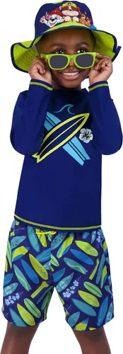 Vista 2 de ABG Accessories Conjunto de protección contra erupciones para niños con sombrero de cubo y lentes de sol