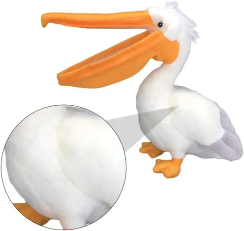 Vista 8 de Juguetes de peluche para pájaros, animal de peluche suave para niños y decoración del hogar, bonita muñeca de peluche con pico naranja de 30 pulgadas