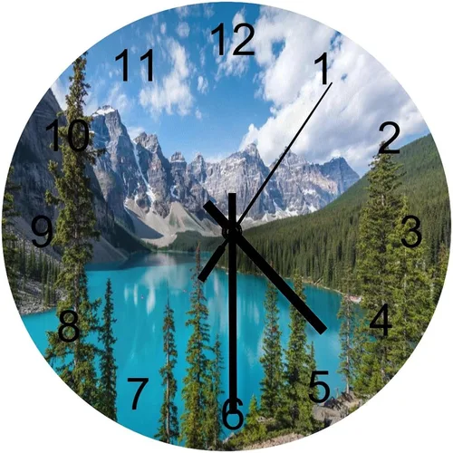 Vista 12 de Reloj de Pared de Flores Silencioso Sin Tictac Operado por Batería, Caricatura de los 70s Linda Flor Abstracta Pastel Margarita Reloj Floral