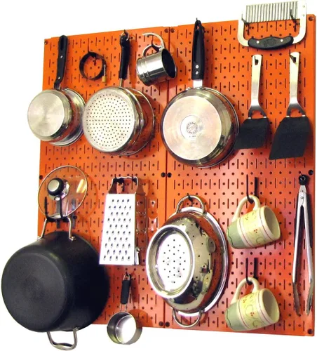 Vista 26 de Wall Control Organizador de Tablero Perforado de Cocina Estante de Almacenamiento de Ollas y Sartenes Kit de Organización con Tablero Perforado