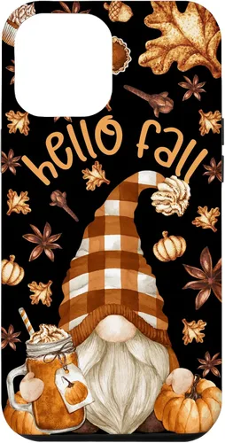 Vista 26 de Pumpkin Spice Coffee Hello Fall Funny Thanksgiving Gnome Case for iPhone 16