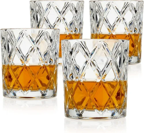 Vista 12 de Vasos altos True, juego de 4 vasos altos de vidrio para cócteles, mojito, té helado, jugos, agua con gas, vasos de cocina, vasos para bar en casa